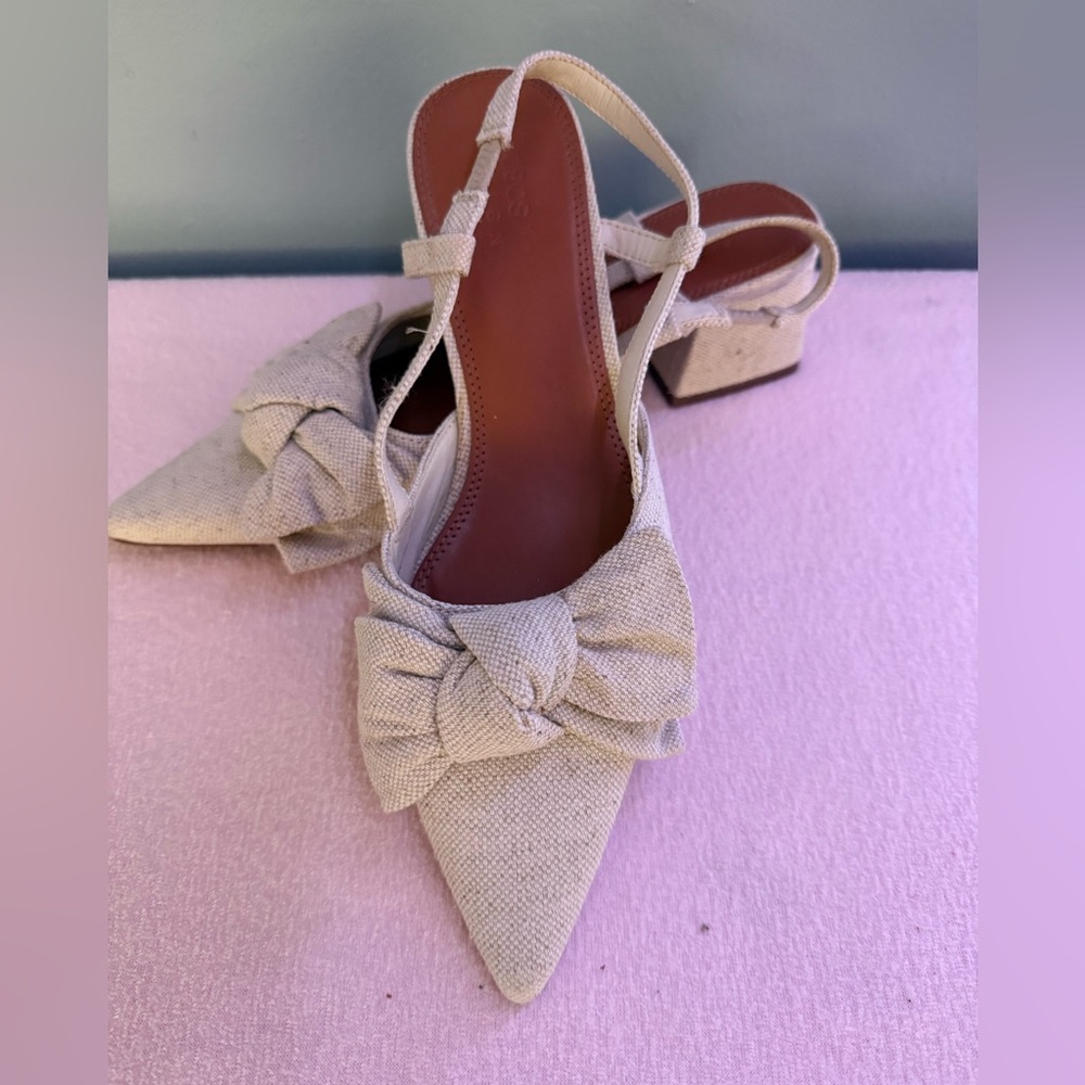 ASOS Cream Bow Heels